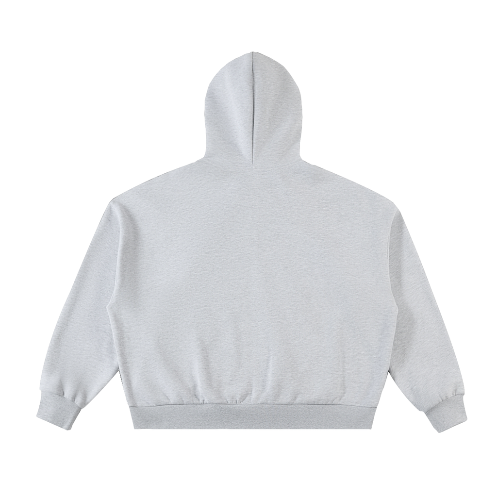 Fleeced Full-Zip Boxy Hoodie funny zip it womans girls