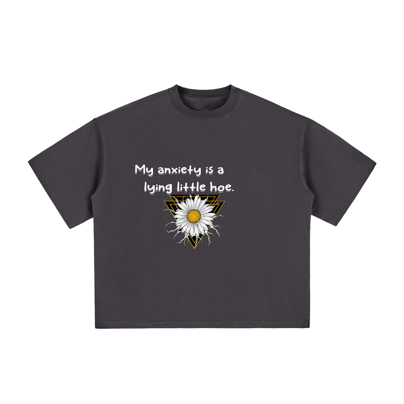 Vintage Washed Boxy T-Shirt funny anxiety mental health