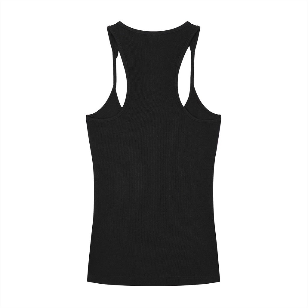 Slim Fit Ribbed Racerback Tank Top Everything has a crack